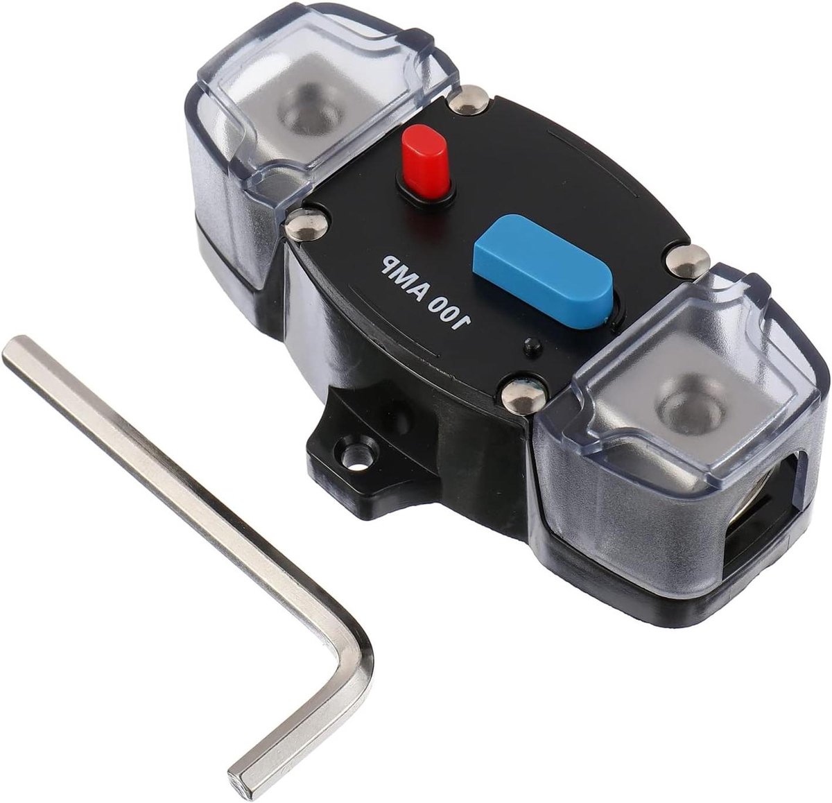 Stroomonderbreker met Reset - Zekering met Hendel - Voertuig Beveiliging - Automatische Uitschakeling - 100A 12-48V DC - Zwart