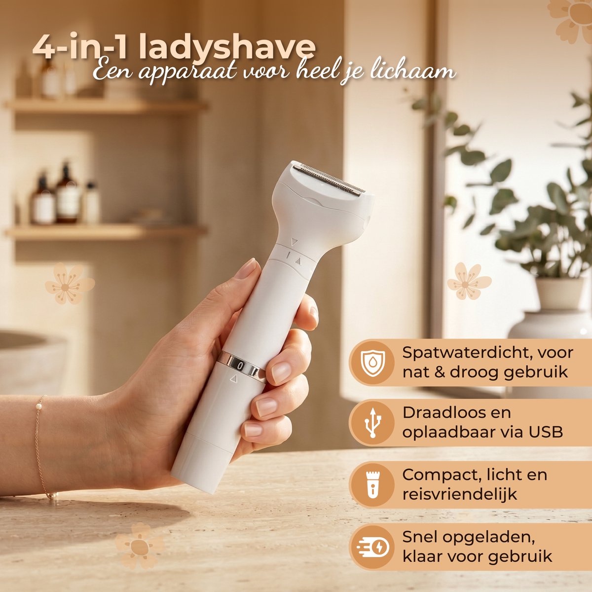 Nuvance Ladyshave - 4 Opzetstukken thumbnail 4