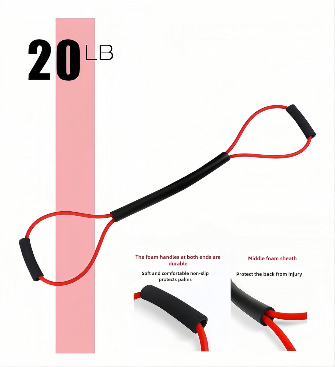 Boks Weerstandsbanden - Krachtbanden Vechtsport - Training Verbeteren - Trekbreukbestendig - 30.61 x 22.2 x 5.69 cm - Rood — cadeau in Sport & Outdoor - foto 4