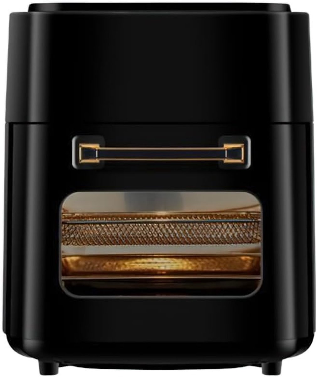 5-in-1 Digitale Airfryer en Oven - 15L - 1400W - Olievrij Bakken - LED-Scherm - Voor Gezinnen & Studenten - zwart