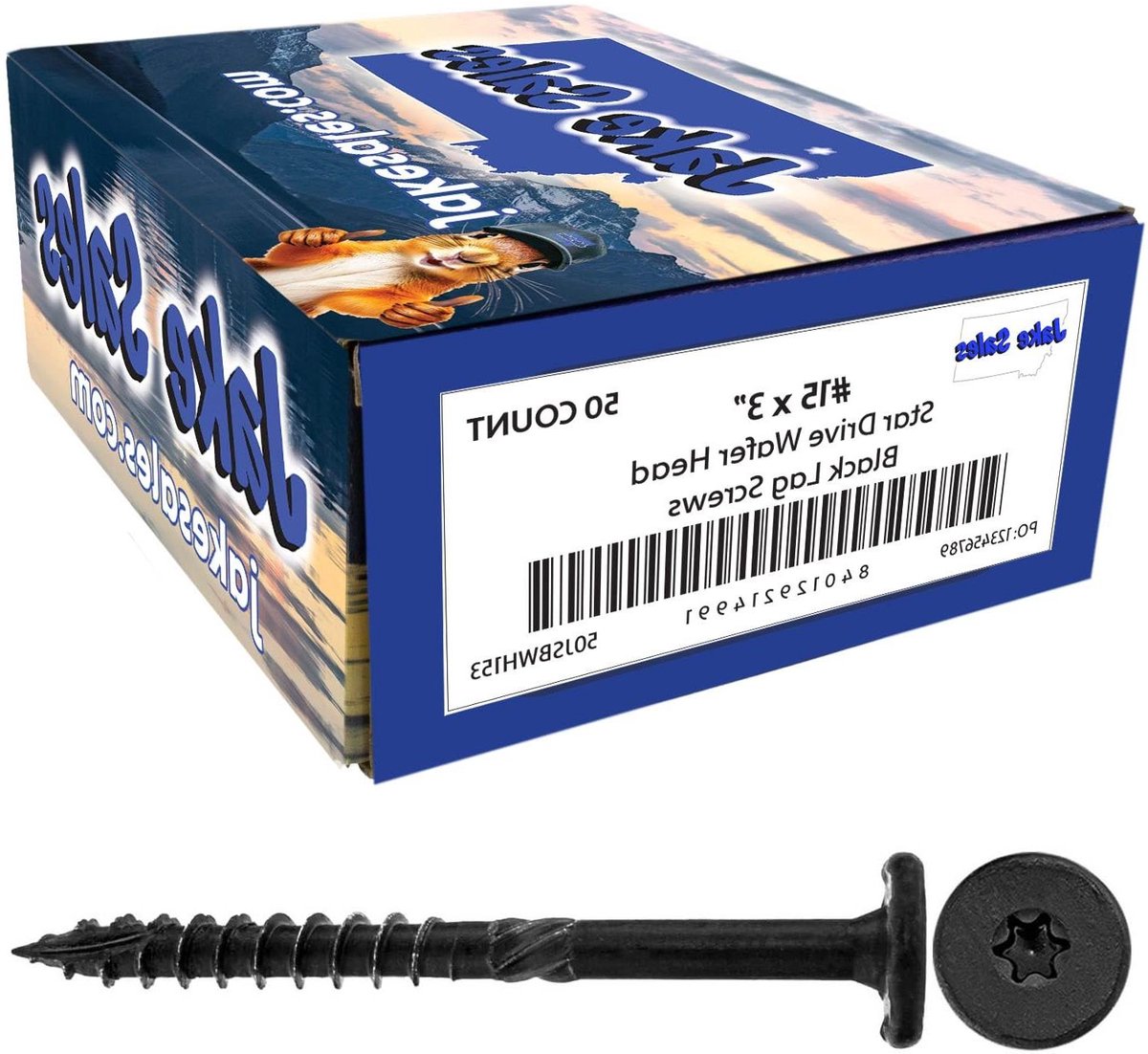 Structurele Schroeven - Houtschroeven Lagbouten - Houtconstructie Bouwen - Zwarte Wafelkop - 15x3" - 50 Stuks - Zwart