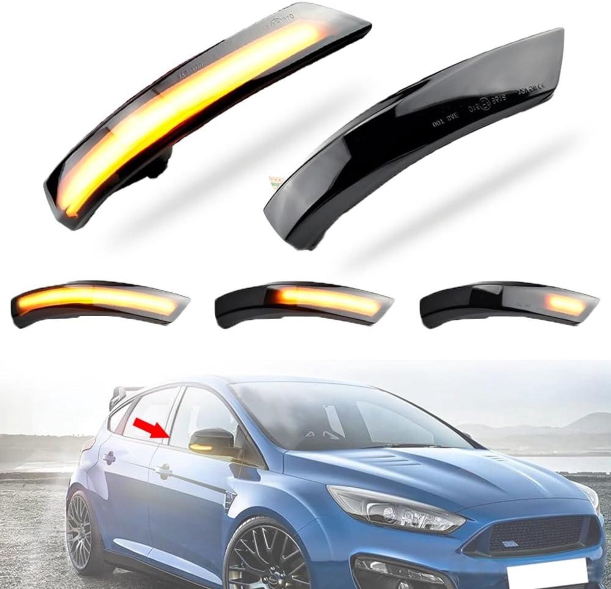 LED Knipperlichten - Dynamische Zijverlichting - Auto Tuning - Sequentieel Knipperend - 2 stuks - Geel