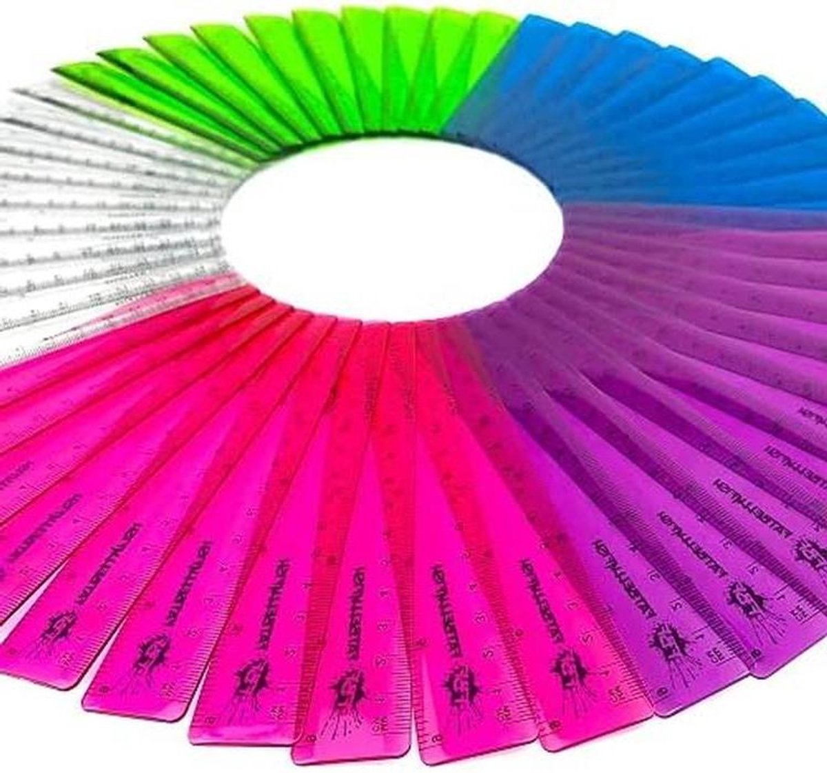 Gekleurde Linialen - Meetlatten Set - Klaslokaal Benodigdheden - Onbreekbaar Transparant Plastic - 15 cm - Gemengde Kleuren