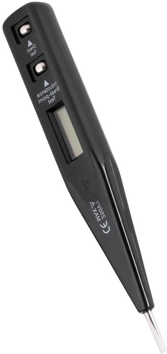 Spanningsmeter LCD - Spanningstester Detector - Elektra Controleren - AC/DC Detectie - 12-220V - Grijs