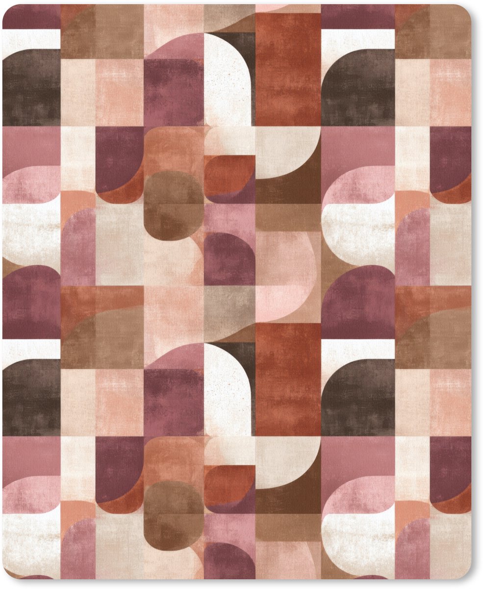 Muismat 12x16 cm - Mousepad Geometrie - Modern - Retro - Muismatten