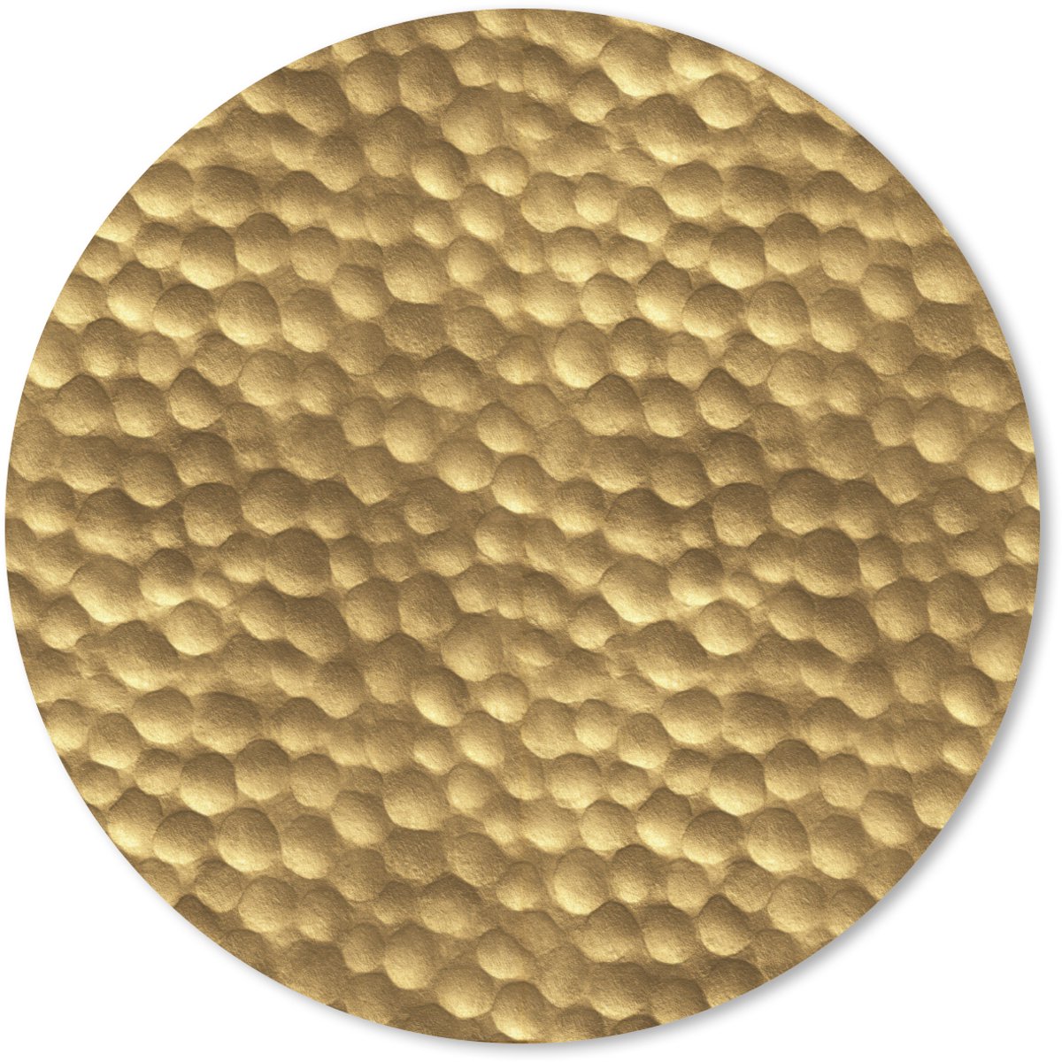 Muismat rond 30x30 cm - Mousepad Metaal - Dynamisch - Goud - Ronde muismatten