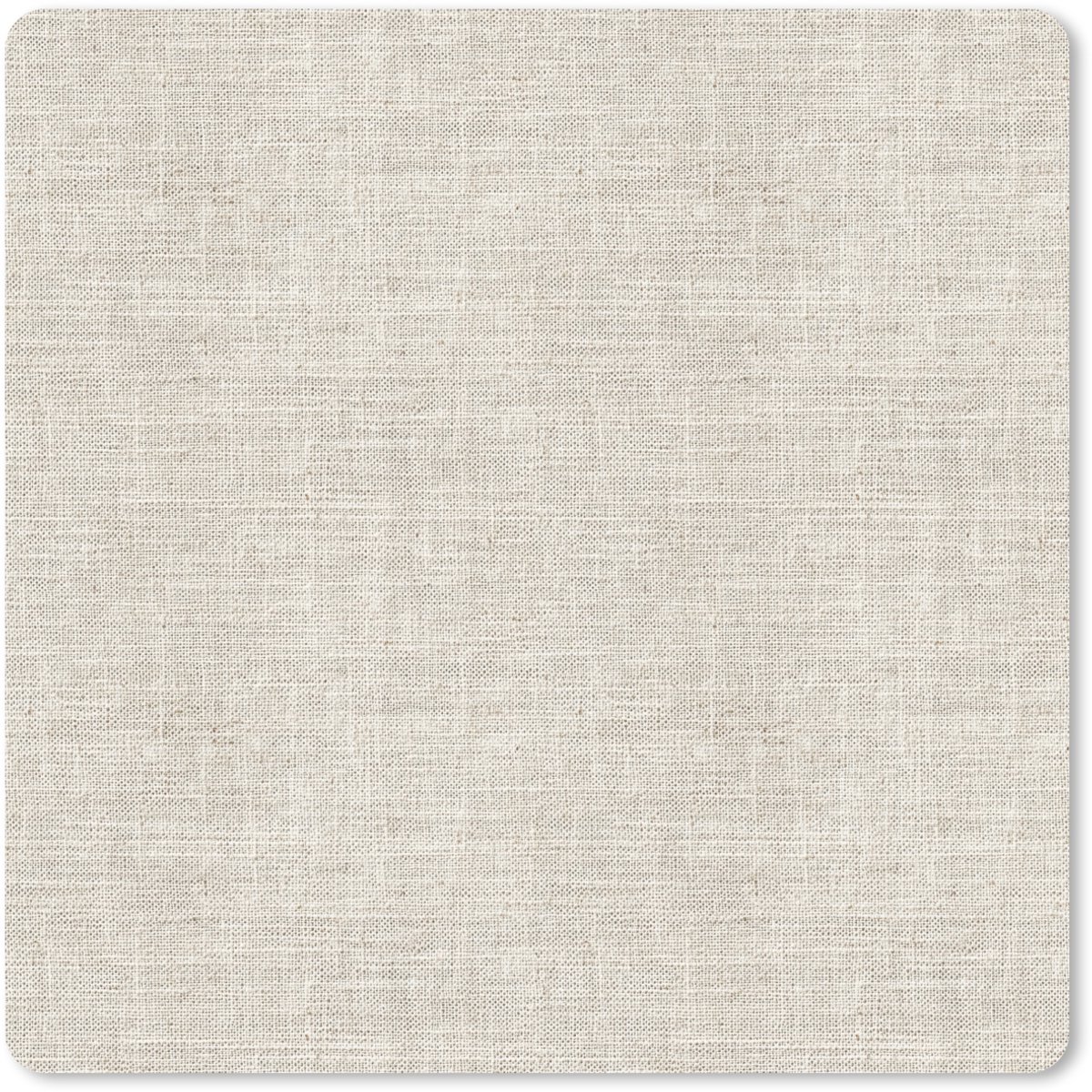 Muismat 20x20 cm - Mousepad Linnen - Textuur - Beige - Muismatten