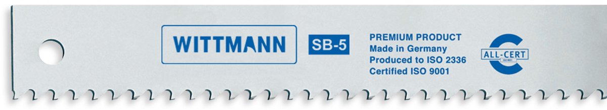 Wittmann SB-5 Serie - Brzeszczot Lintzaagblad - 500x40x2.0 mm - 4 z/cal - Centraal Pin