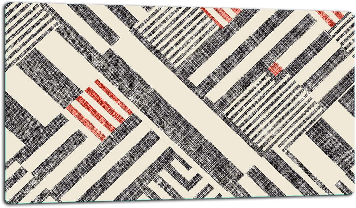 TMK ArtDeko - Snijplank - 52x30 cm - Sierlijk Ontwerp - Glas - Inductiegeschikt