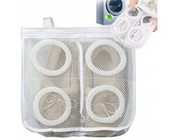 Waszak - Wit - Voor Kinder sneakers en Kinder schoenen - T/M Maat 35 - Wasmachine net - Wasnet - Multibescherming - ondergoed/kleding - Voor 1 paar schoenen