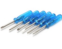 Mini Schroevendraaierset - Kruiskop + platte kop 1,6/2.0/3.0 mm - Mini kruisschroevendraaiers - Precisie Juweliers Schroevendraaier Set - Kleine Horloge Schroevendraaier - Compact Draagbaar - Elektronica en Speelgoedreparatie / Reparatietool