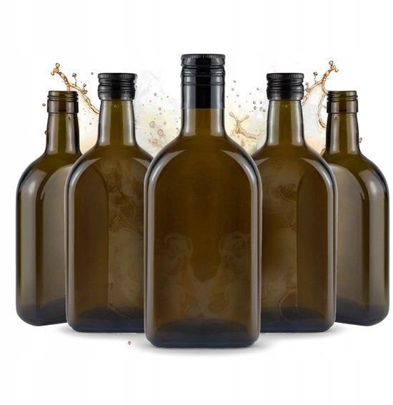 Bimberek - Glazen Flessen Set - 350 ml - Donker Glas - 5 Stuks van Bimberek — afbeelding 3