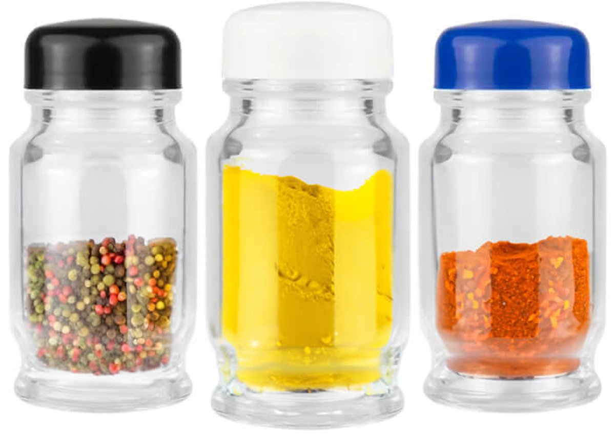 10x Kruidenpotjes 50ml met Lekvrije Deksel - Set