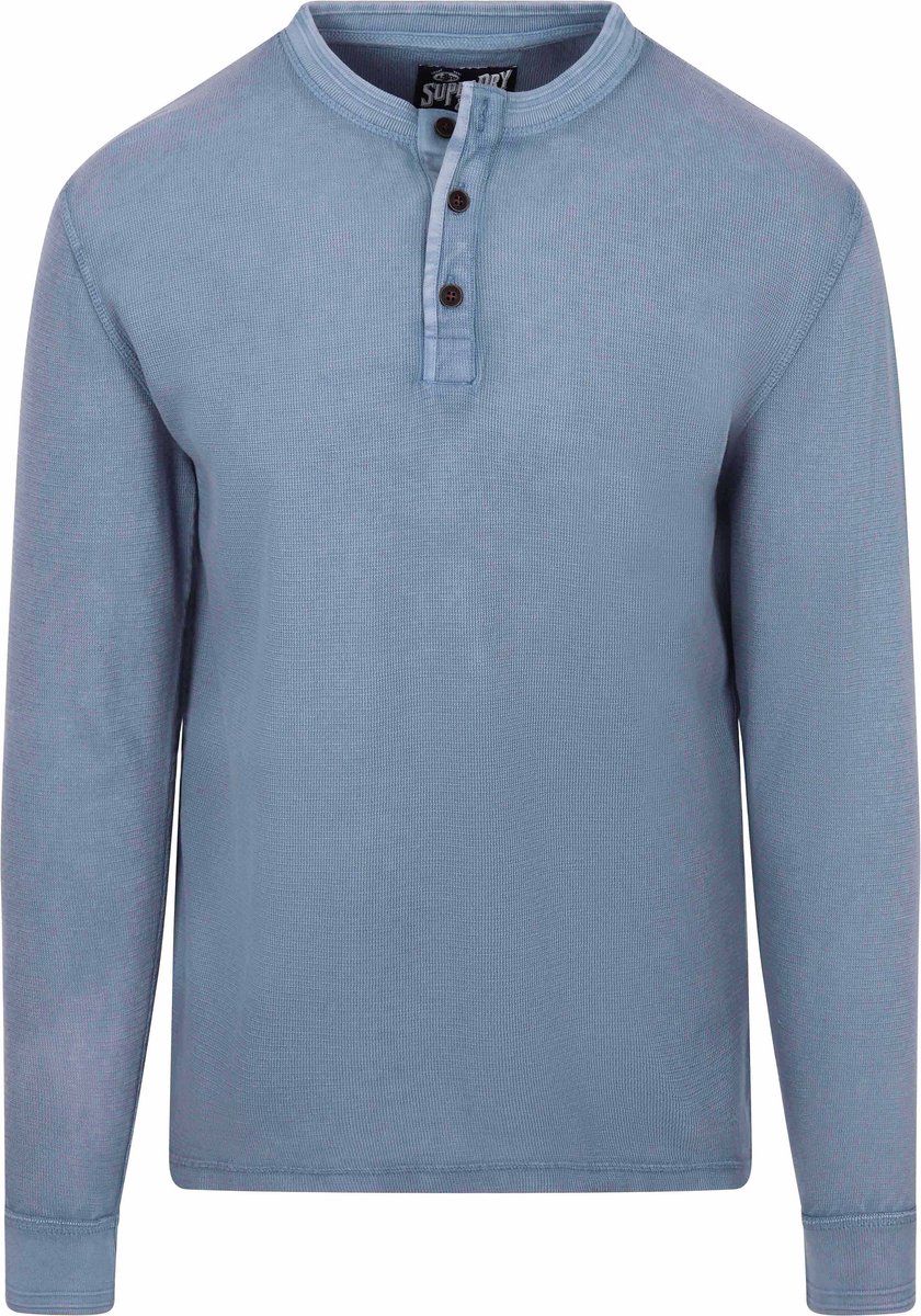 Superdry Trui Henley Textured – Heren Blauw