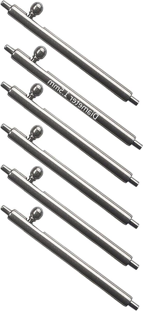 Veer Pinnen - Horlogeband Pinnen - Horlogeband Vervangen - Snel Ontgrendelingsmechanisme - 1.5 mm - Zilverkleurig