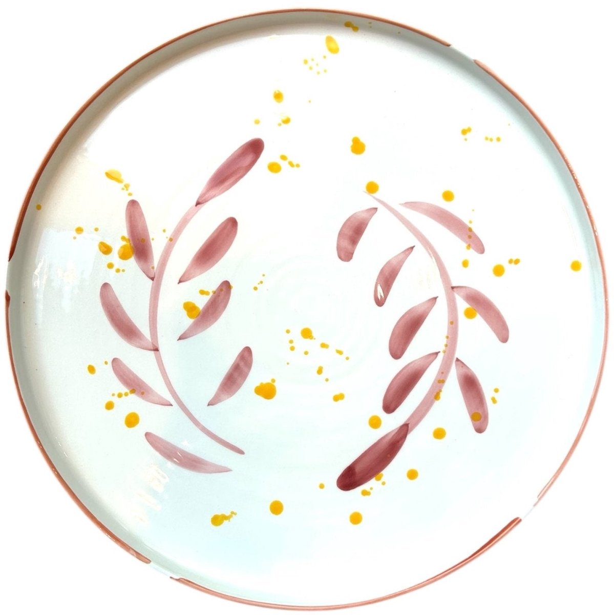 Val Pottery - Schaal Gabriela Pink Feather 35cm - Schalen
