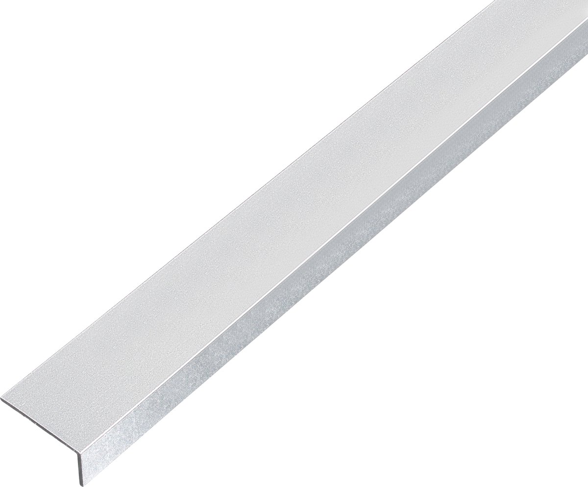 Alberts 489250 hoekprofiel | zelfklevend | aluminium, glasparelgestraald zilver | 1000 x 20 x 20 mm