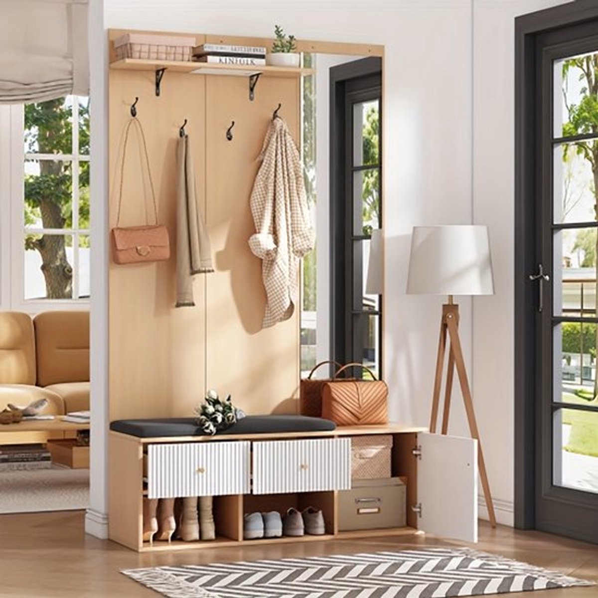 Kledingkast – Garderobekast – Opbergkast – Dressoir – Spiegelkast – Met Spiegel & Schoenen