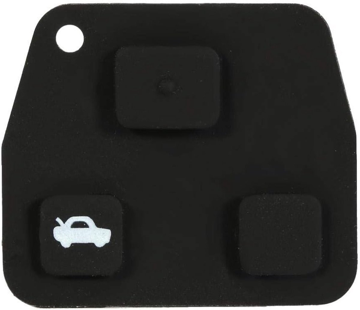 Rubber pad voor afstandsbediening van autosleutel, 100% nieuw, duurzaam, 3-knops hoesje met uitstekende afwerking