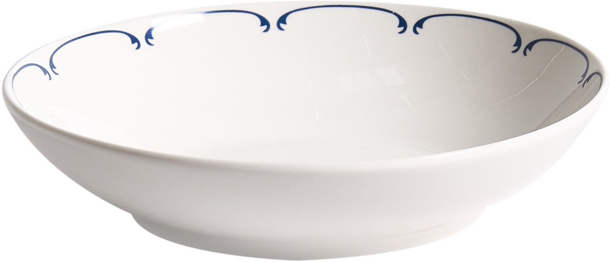 BELIANI CHAROLI - 12-delige serviesset - Wit/Blauw - Porselein