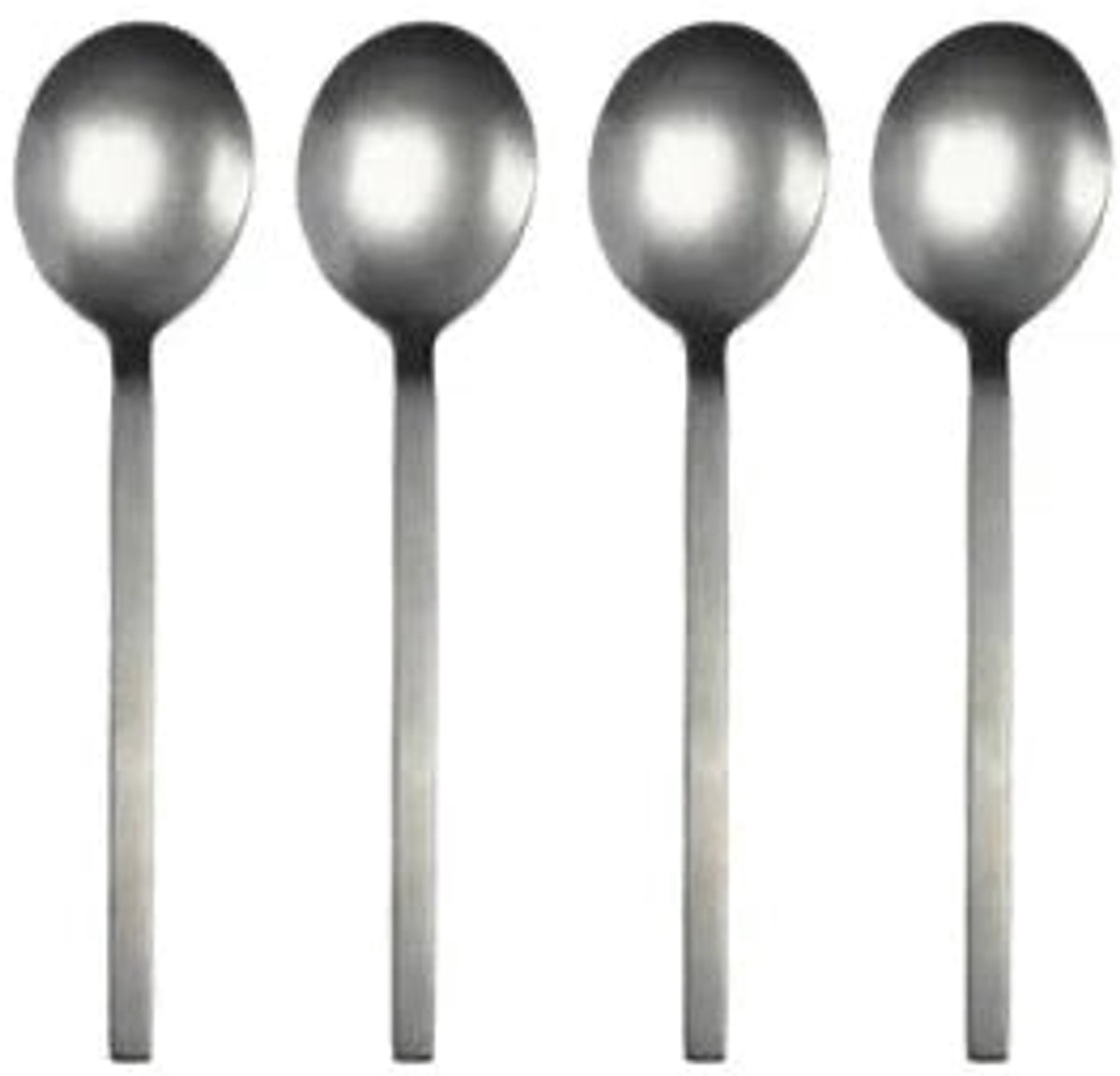 Leeff Lepeltjes Charlot set-van-4 RVS zilver