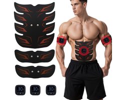 EMS TENS spierstimulator set oplaadbaar massage apparaat voor buik benen armen training thuis
