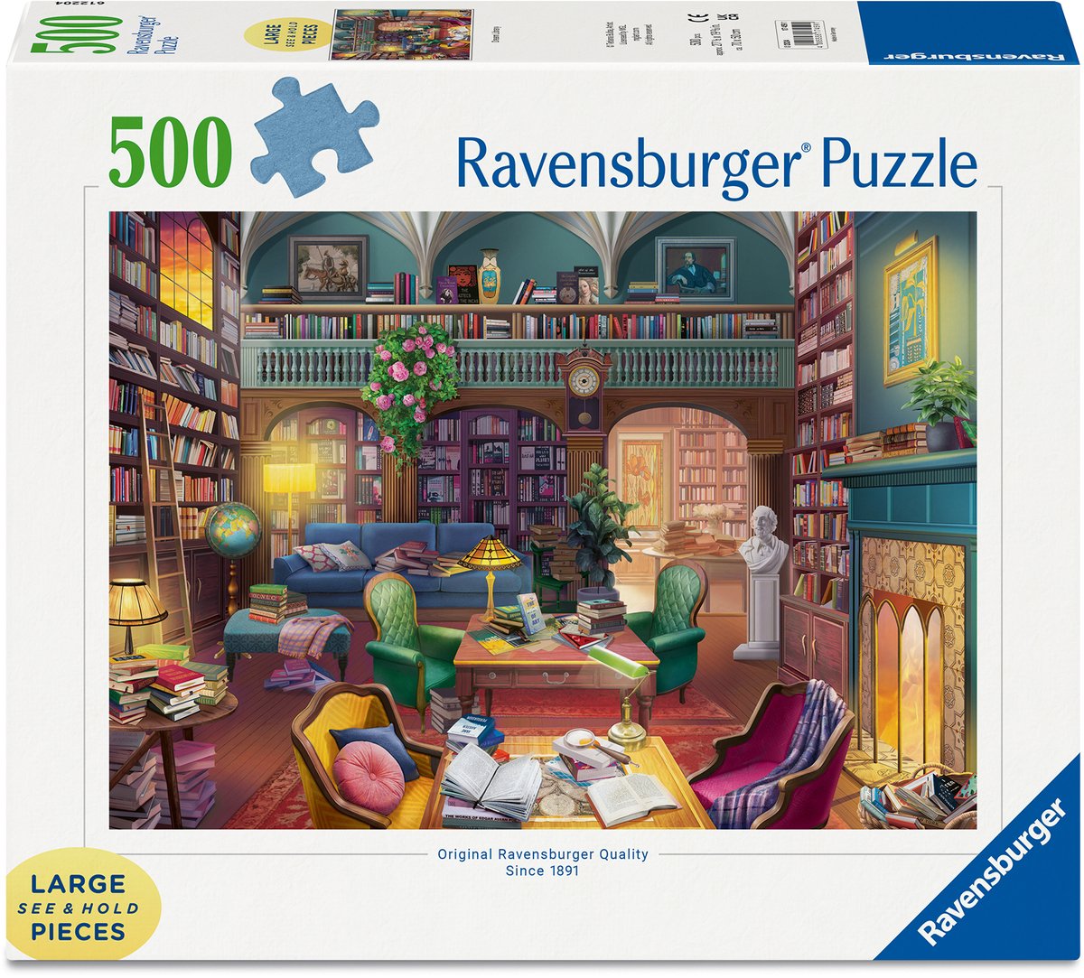 Ravensburger puzzel Droombibliotheek - Legpuzzel - 500 Large Format stukjes — afbeelding 4