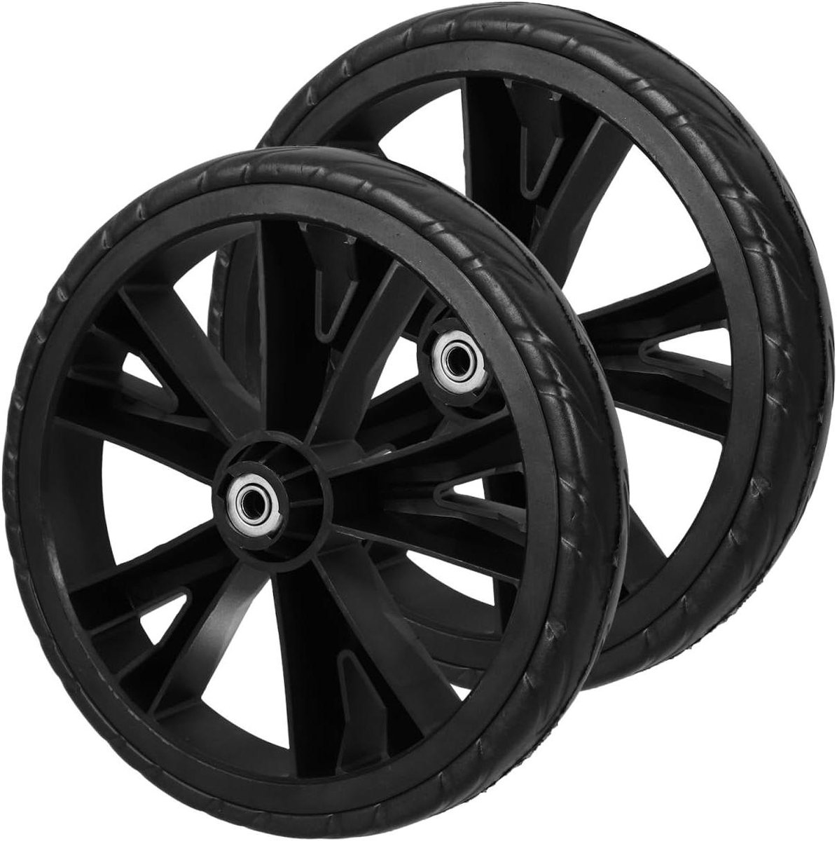 Winkelwagenwielen - Trolleywielen Reservewielen - Traplopen - Duurzaam en Stil - 20 cm - Zwart