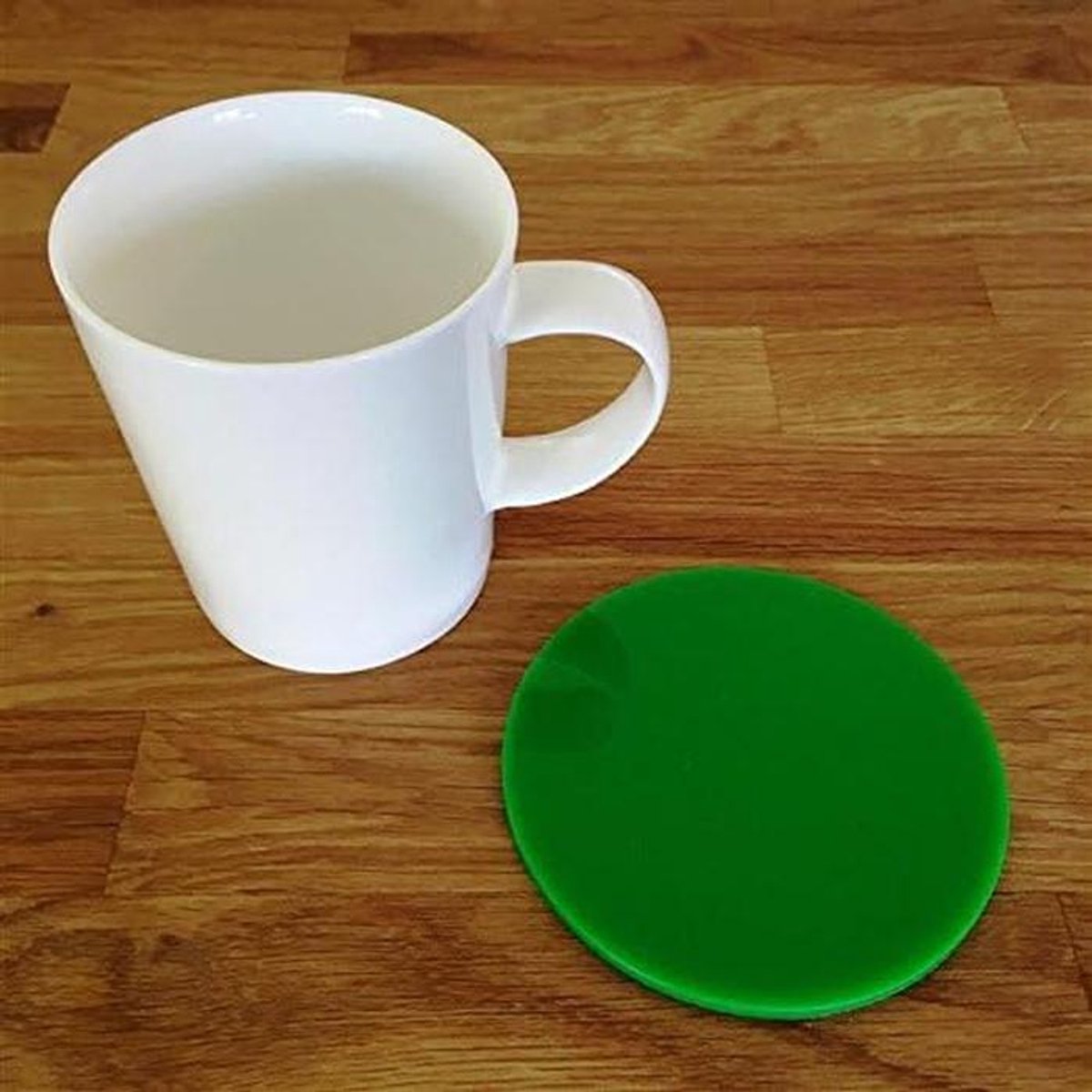 Onderzetters Rond - Coasters Acryl - Tafel Beschermen - Onbreekbaar Antislip - 100 mm - Roze