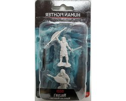 Dungeons & Dragons Miniatures - Fantasy Figures - Tabletop Gaming - Human Fighter Male - 6 Units - bruin