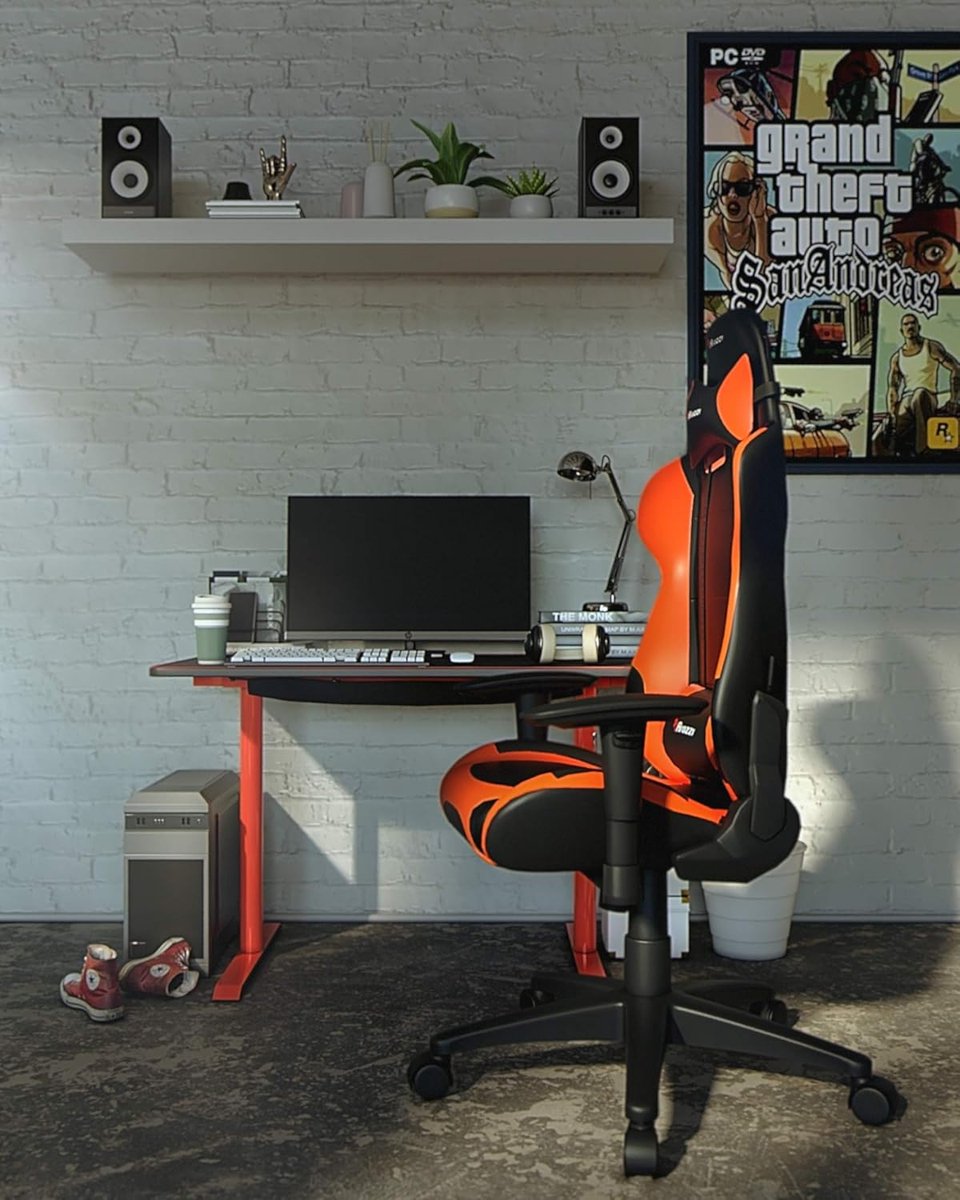 Gamingtafel - Speeltafel bureau - Comfortabel gamen - Grote muismat - 114x72x72.5 cm - Rood