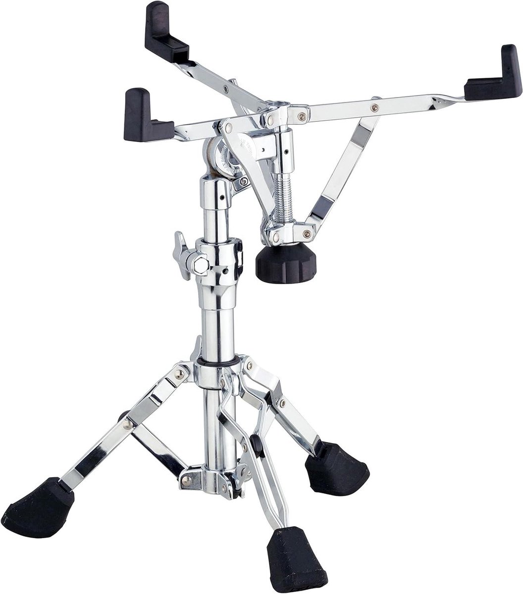 Snaredrum Standaard - Drum Statief - Lage Drum Posities - Dubbel Gebraced - 12/15 inch - Zilver