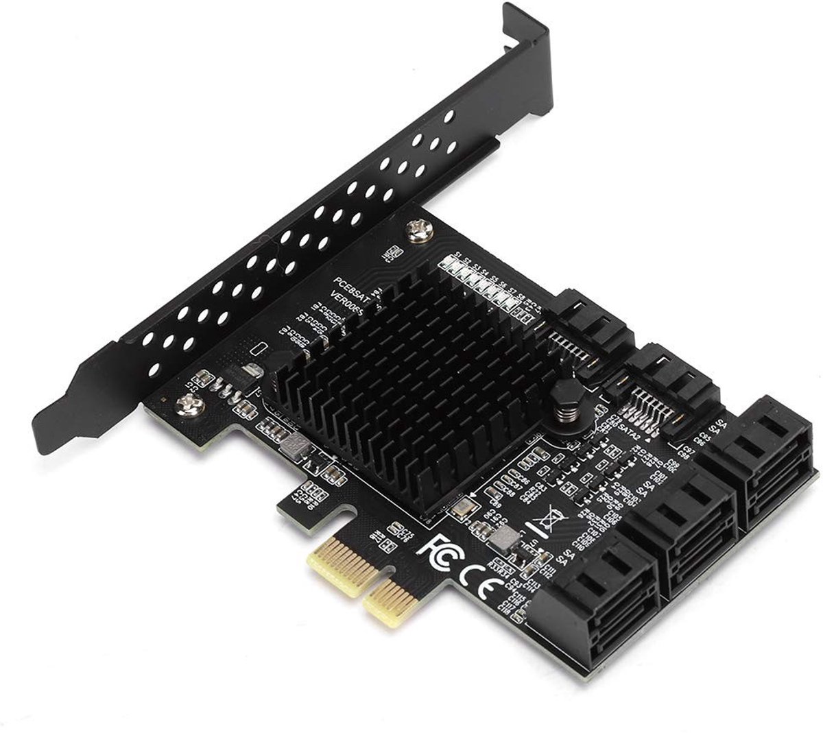 Store_8 - PCI-E naar 3.0 kaart - 8-poorts uitbreidingskaart - Ideaal voor harde schijven - Ondersteunt SATA6G - Geschikt voor Windows en Ubuntu