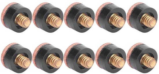 Allecto - Billiard cue tips - Pool biljart tips - Ideaal voor DIY - 11mm - Hoogwaardige kwaliteit - Perfect voor biljartliefhebbers - Inclusief 10 ... van Allecto — afbeelding 2