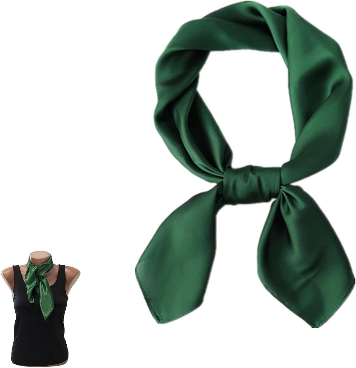 Elegante Vierkante Satijnen Sjaal voor Dames, Haaraccessoires, 70x70 cm, Luxe Zijde, Mode en Stijl