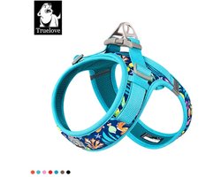 Truelove honden tuig - Honden harnas - Tuigje - Blauw - Zeepaardjes - M