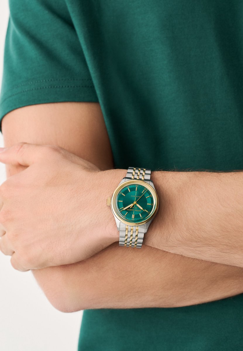 Aston Martin Ts1 Mechanisch Automatisch Horloge Tweekleurig Kast Gemaakt Van 100% Roestvrij Staal En Een Armband Van 100% Roestvrij Staal 39 MTTS1S6013E, MTTS1S6033E