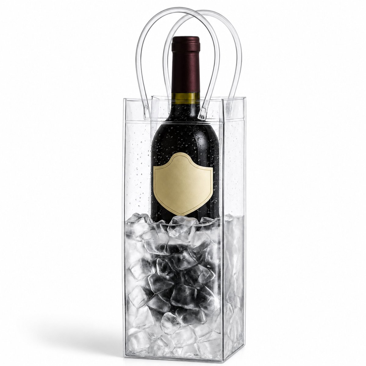 Caimco Wijnkoeler - Champagnekoeler - Wijn accessoires - Wijnfleskoeler - koeltas - ice bag - Waterzak - Transparant