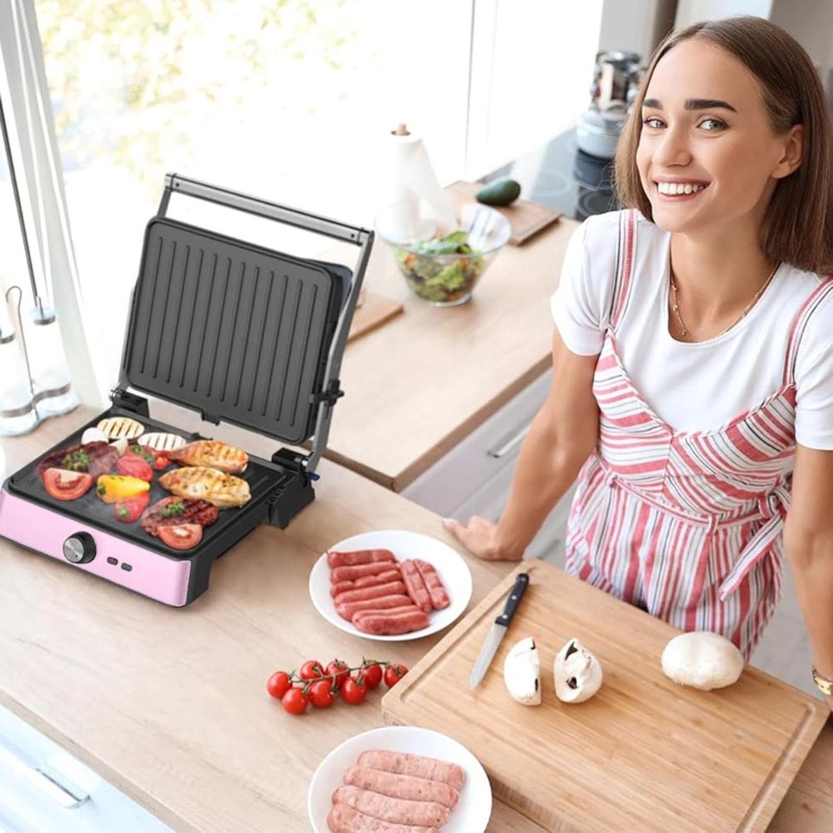 MRKK® Tosti Apparaat - Panini Grill - Contactgrill thumbnail 2