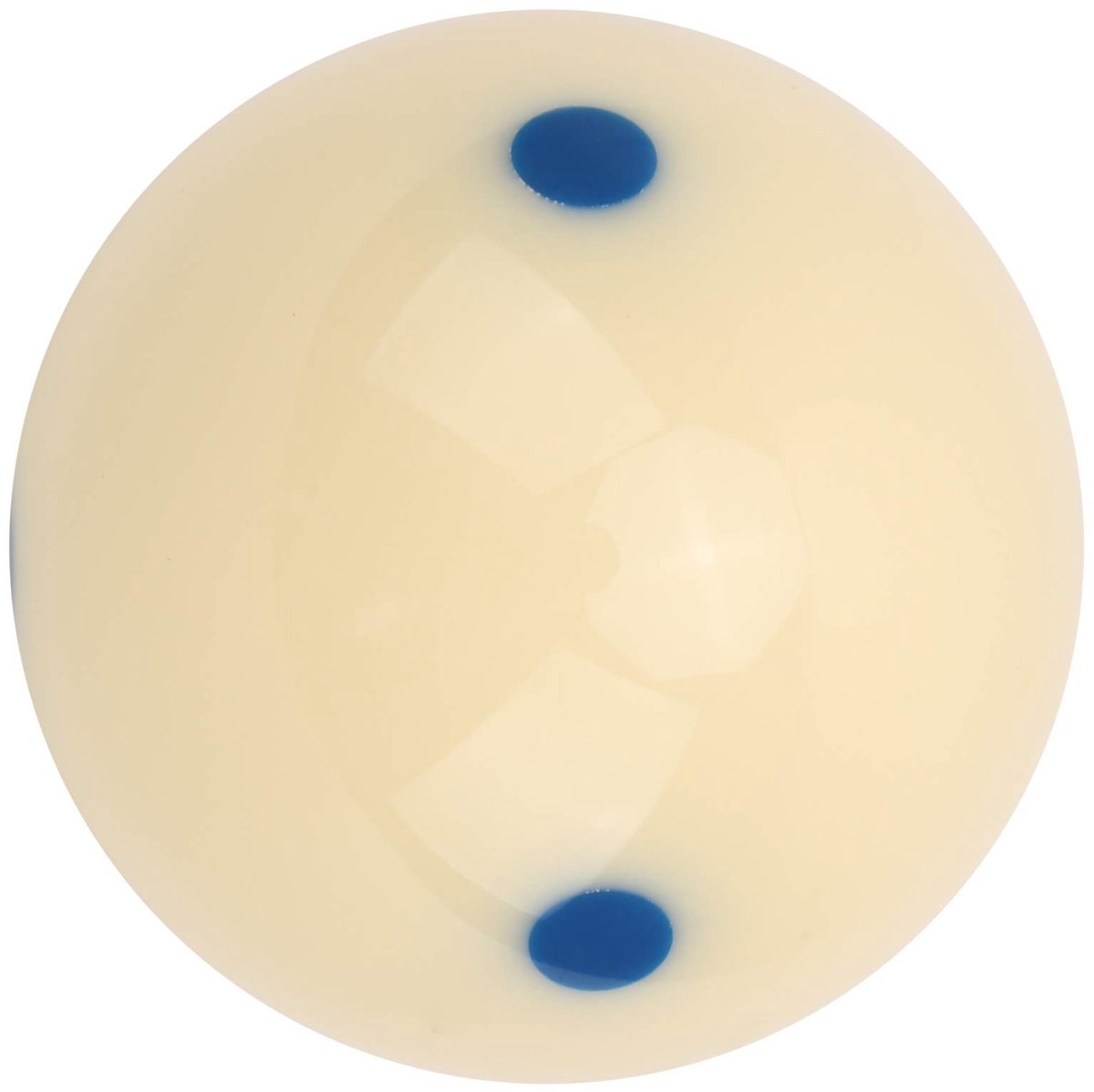 Jhubersproducts - Biljartkeu-bal - Poolbiljartbal - Trainingscue-bal met 4 stippen - Blauwe stip - Reglementaire maat 2-1/4 inch - Geschikt voor bilja