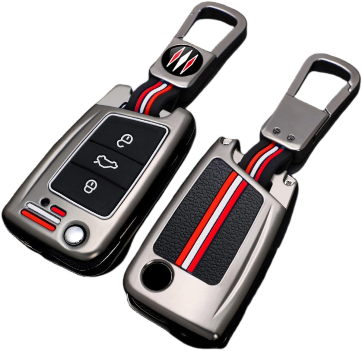 Zeynomax - Autosleutelhouder - Zinklegering - Stijlvol design - Geschikt voor VW Golf 7 - Perfecte pasvorm - Bescherming tegen schade - Voor diverse..