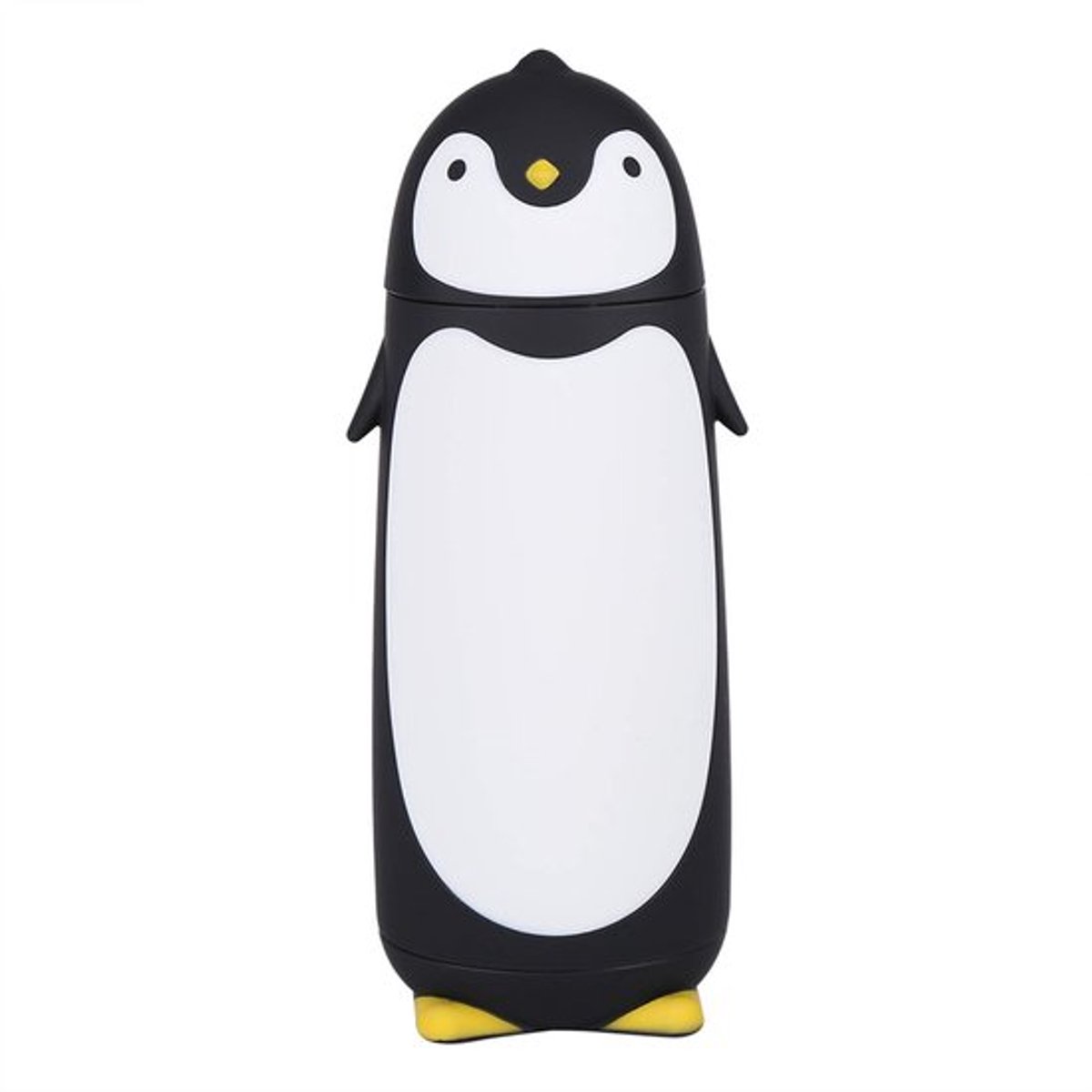 300ML RVS Vacuüm Thermos - Schattige Pinguïn Waterfles - Dubbel Laags, Zwart
