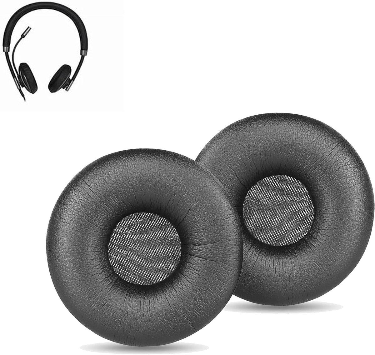 Vervangende Oorkussens voor Headsets met Echte Leren Afwerking - Geschikt voor BlackWire C510, C520, C710, C720, C725 - Comfortabel en Duurzaam