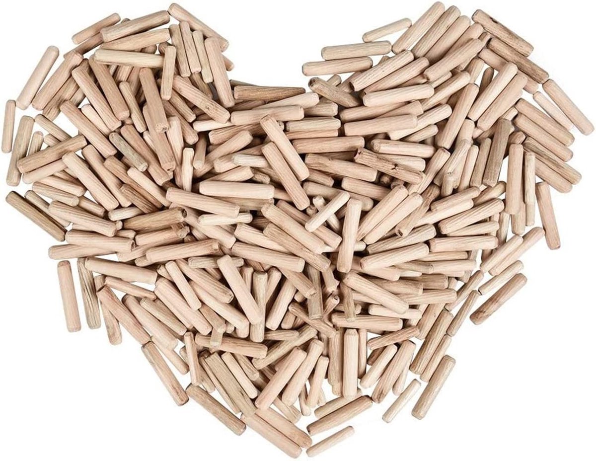 By shayne - Houten deuvels - 200 stuks - Sterk en betrouwbaar - Houten kleur - Voor meubels en DIY-projecten - Perfect voor timmerlieden en hobbyisten
