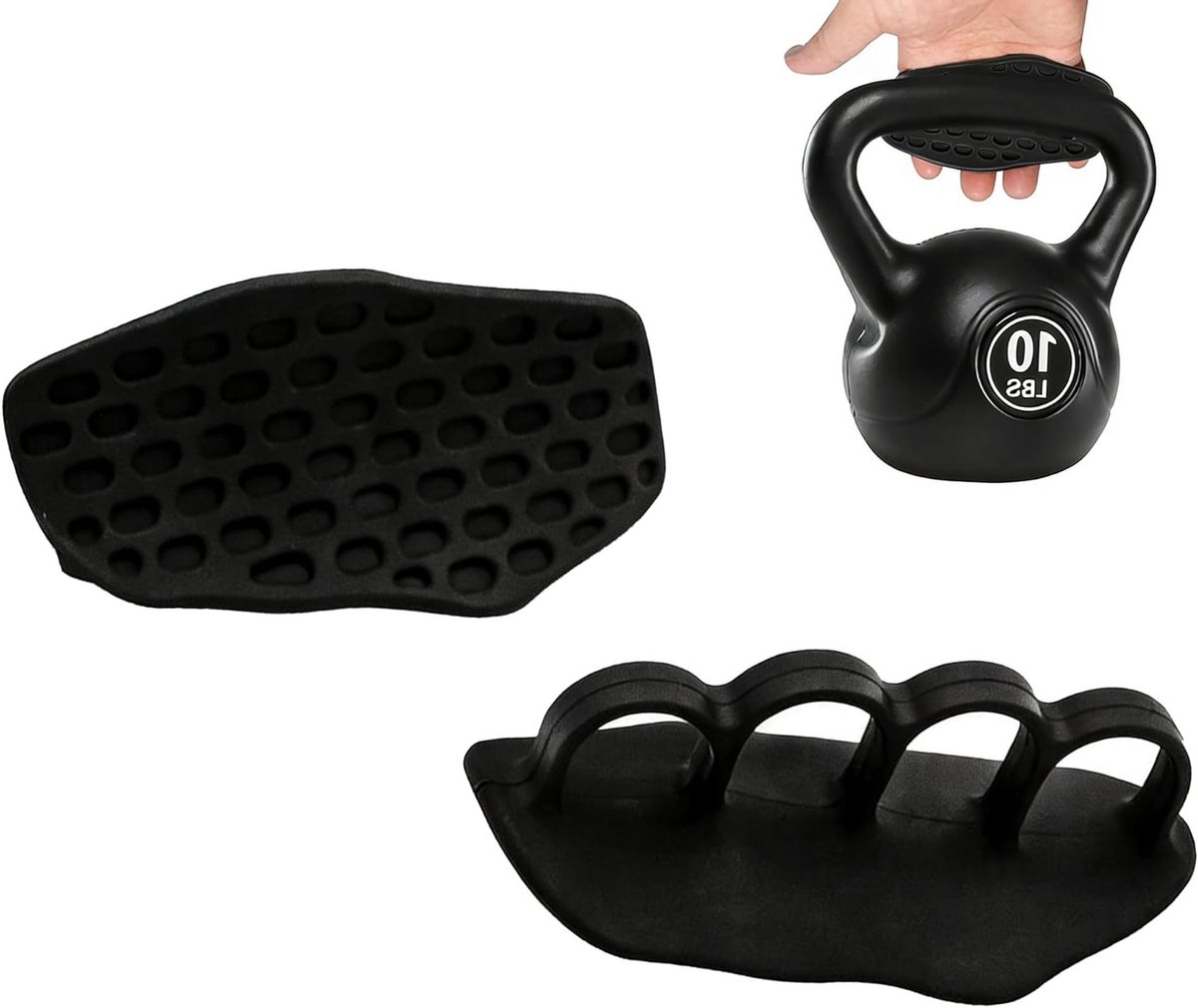 Silicone Grip Pads voor Krachttraining, Antislip Fitness Grip Pads met 4 Ringen, Bescherming tegen Eelt, Ideaal voor Gewichtheffen en Sportaccessoires, Zwart