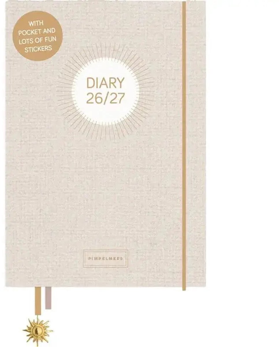 Pimpelmees A5 School agenda 2026 - 2027 Luxe Warm Nude