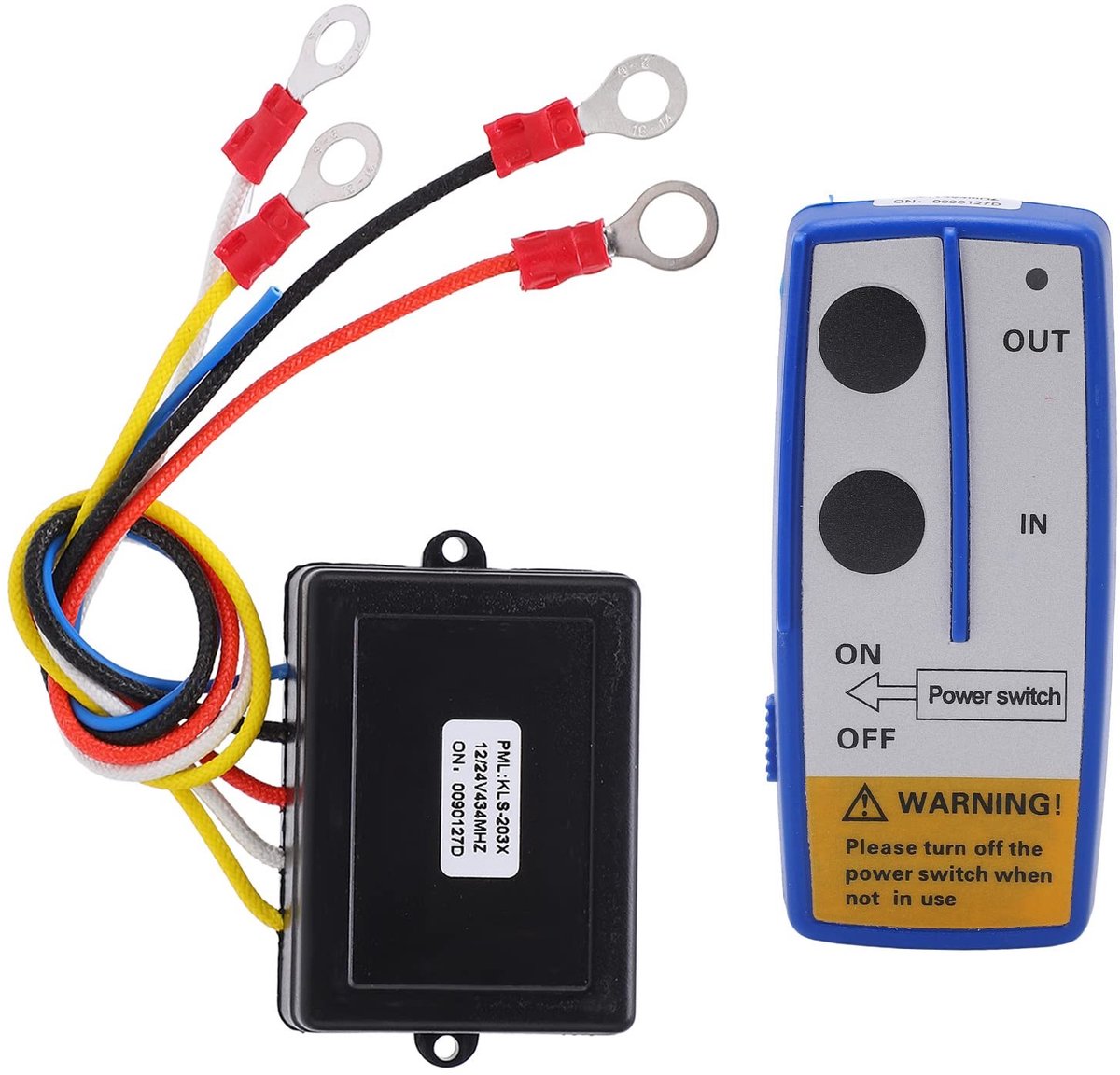 Jhubersproducts - Draadloze Lier Afstandsbediening - Universele Afstandsbediening Kit - 75 voet Bereik - Blauw - Geschikt voor Truck SUV