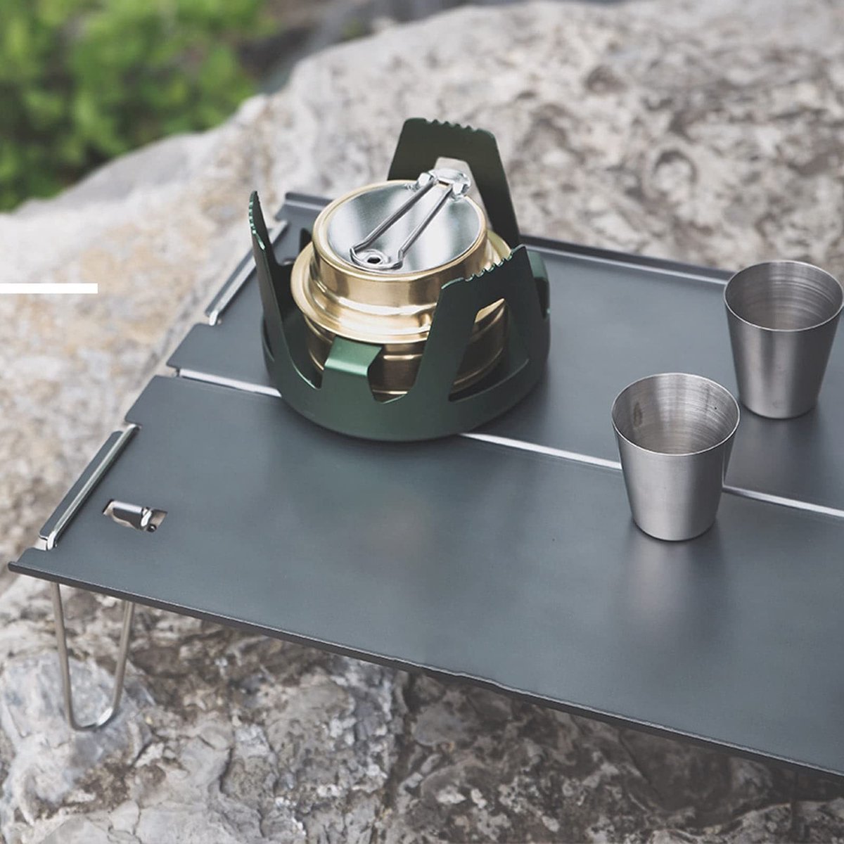Opvouwbare Campingtafel - Draagbare Aluminium Tafel voor Buiten, Zwart