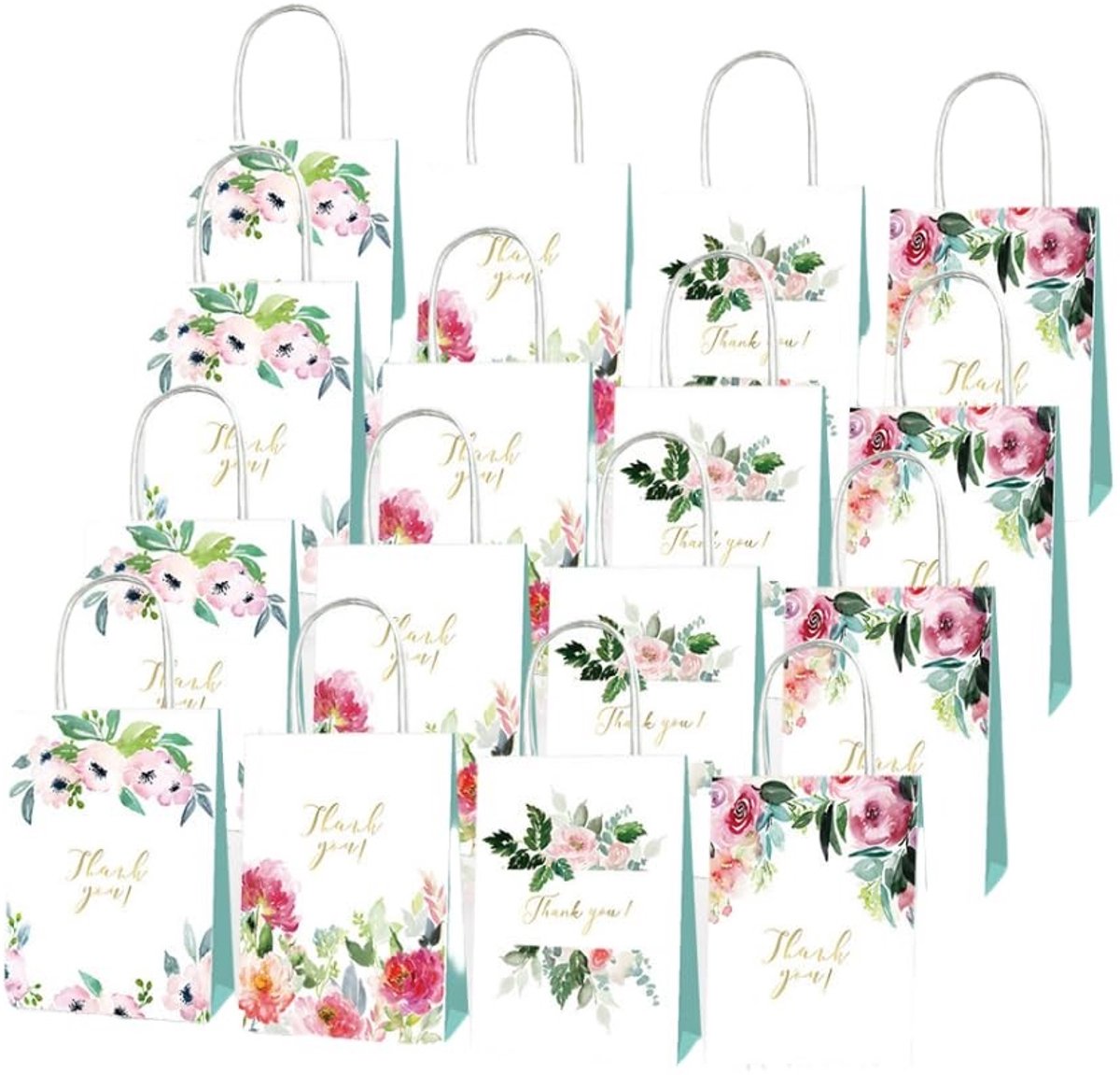 Jhubersproducts - Papieren zakjes - Snoepzakjes - Multifunctioneel - 12 stuks - Feestcadeauzakjes - Voor verjaardag en kinderverjaardag