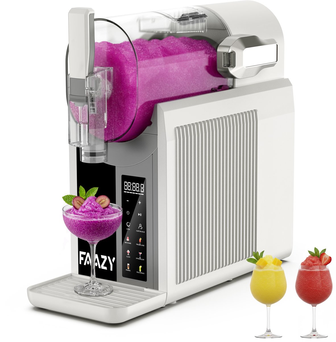 Ericbee - Slush Ijsmachine - 2L - 6 programma's - Zelfreinigend - Turbo Freeze - Wit